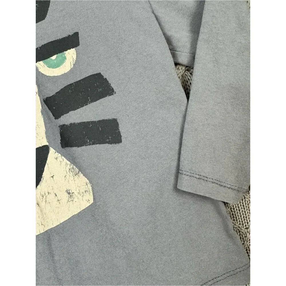 Zara Kids Grey Long-Sleeve Tee with Lion Graphic ~ 3/4